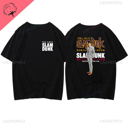 Slam Dunk Basketball Summer Sports Illustrated Short Sleeve T-shirt SlamDunk Sakuragi Hanamichi Printed Man Loose Tide Clothes
