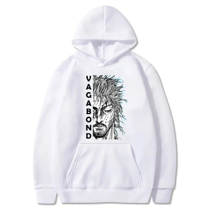 Harajuku VAGABOND Miyamoto Musashi Print Graphic Man Hoodies Acg Fans Streetwear Hipster Otaku Clothing Casual Girl Sweatshirts