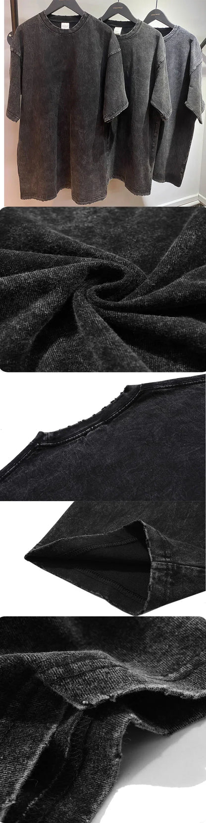 Men Streetwear Tshirt Anime Vagabond Graphic Print Vintage Harajuku Washed Black T Shirt Men Summer Casual Cotton Loose Top Tee