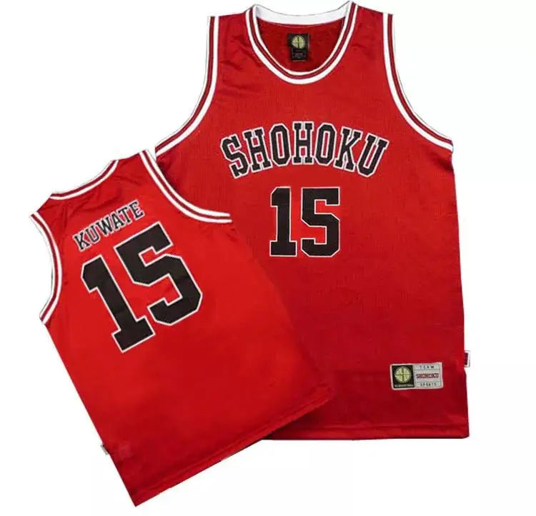 Anime Shohoku School Basketball Team Jersey 1-15 Cosplay Costume Sakuragi Hanamichi Rukawa Jersey Sports Wear Uniform
