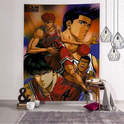 Anime SLAM DUNK Sakuragi Tapestry Art Printing Art Science Fiction Room Home Decor Wall Art Decor