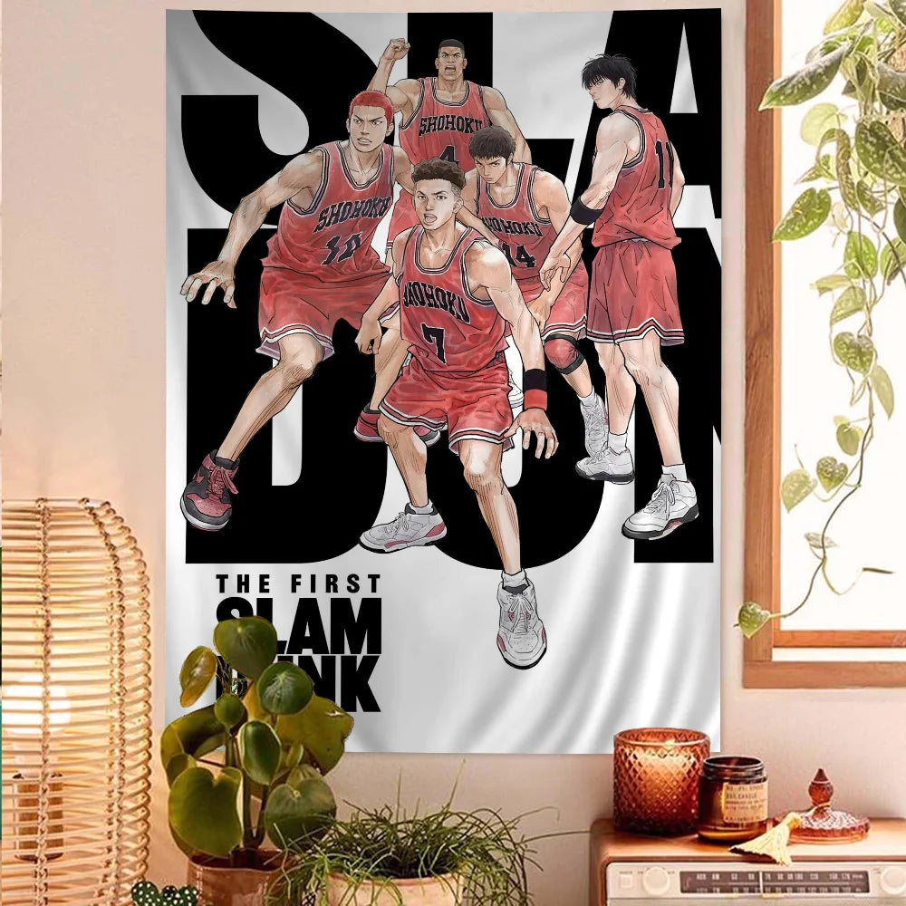 Anime SLAM DUNK Sakuragi DIY Wall Tapestry for Living Room Home Dorm Decor Wall Art Decor