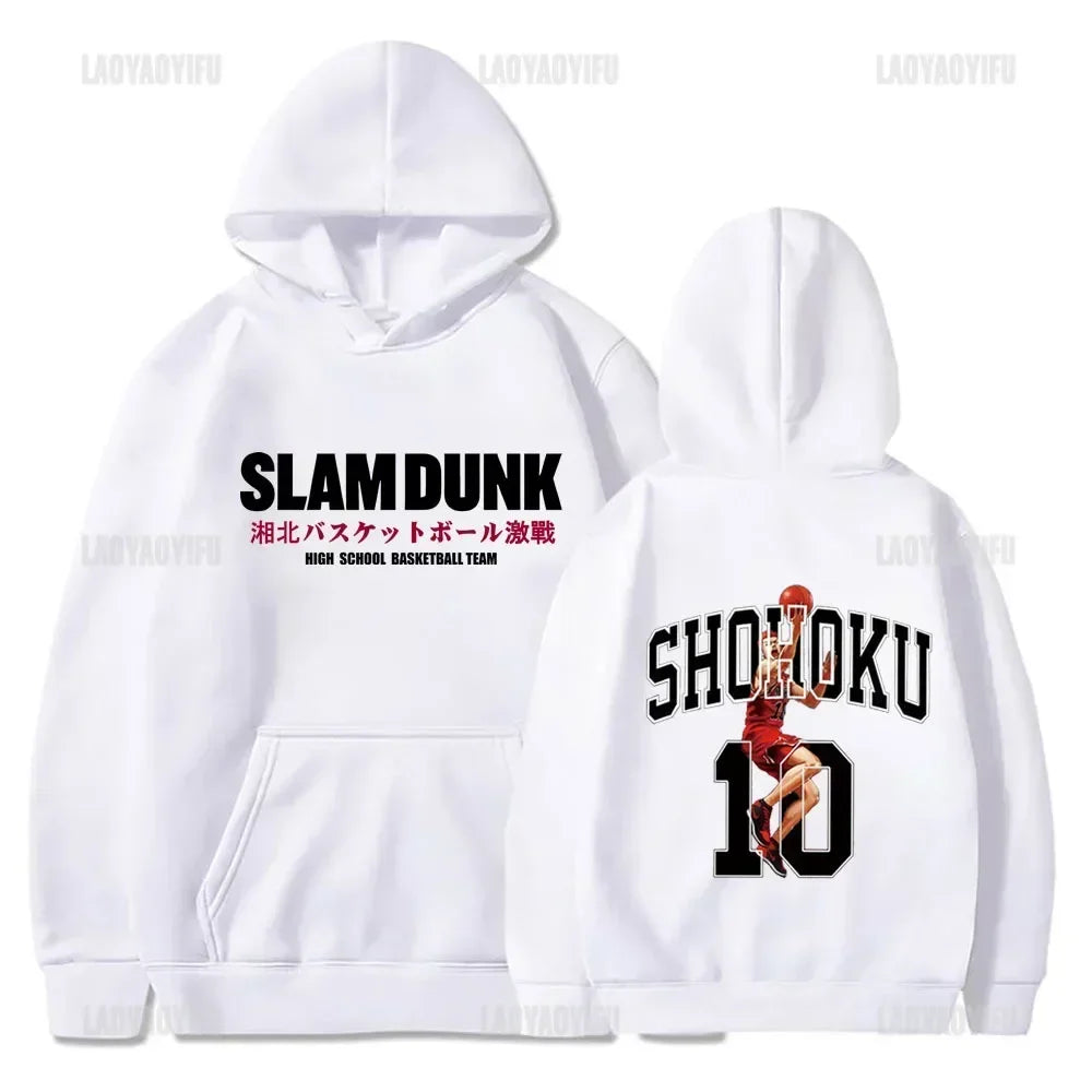 Slam Dunk Anime Hoodie Men Sakuragi Hanamichi Kaede Rukawa Hooded Sweatshirs Classic Japanese Manga Autumn and Winter Pullover