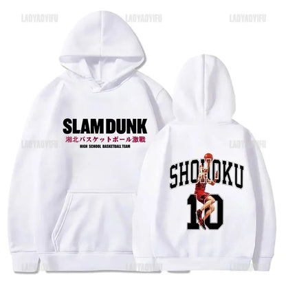 Slam Dunk Anime Hoodie Men Sakuragi Hanamichi Kaede Rukawa Hooded Sweatshirs Classic Japanese Manga Autumn and Winter Pullover