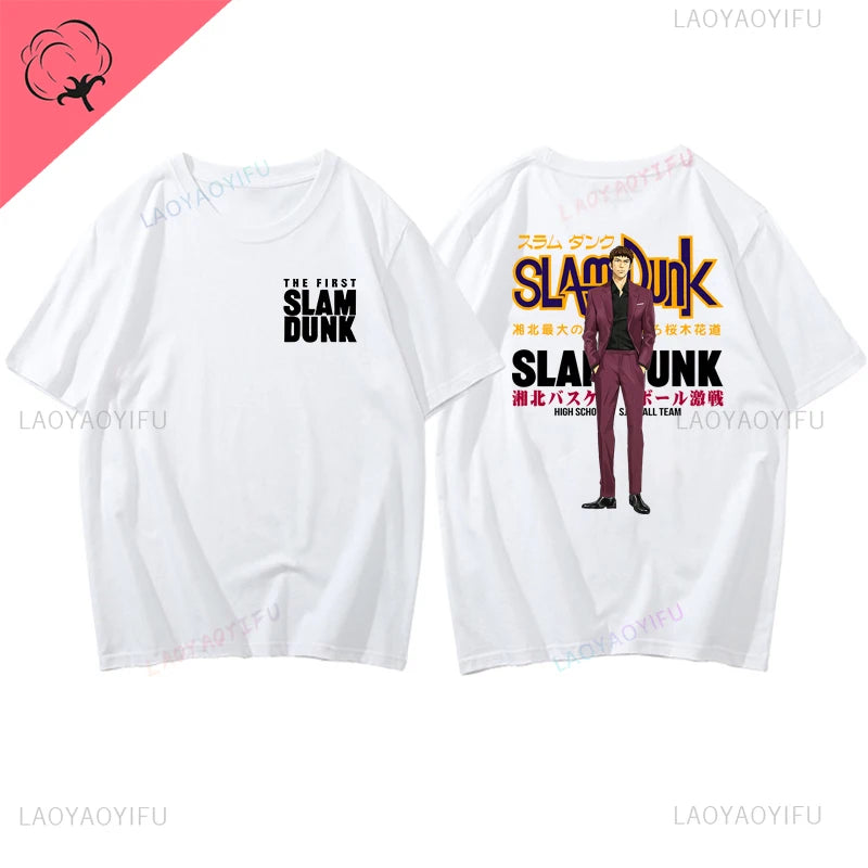 Slam Dunk Basketball Summer Sports Illustrated Short Sleeve T-shirt SlamDunk Sakuragi Hanamichi Printed Man Loose Tide Clothes