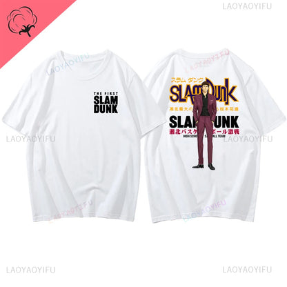 Slam Dunk Basketball Summer Sports Illustrated Short Sleeve T-shirt SlamDunk Sakuragi Hanamichi Printed Man Loose Tide Clothes