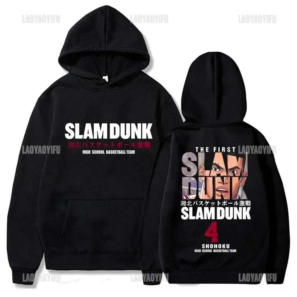 Slam Dunk Anime Hoodie Men Sakuragi Hanamichi Kaede Rukawa Hooded Sweatshirs Classic Japanese Manga Autumn and Winter Pullover