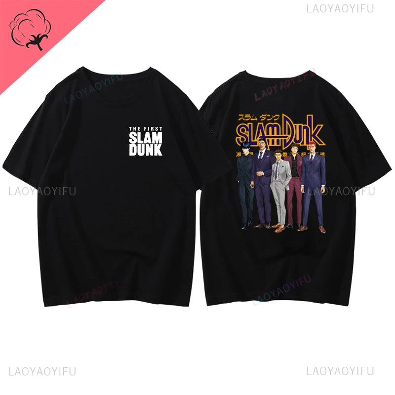 Slam Dunk Basketball Summer Sports Illustrated Short Sleeve T-shirt SlamDunk Sakuragi Hanamichi Printed Man Loose Tide Clothes
