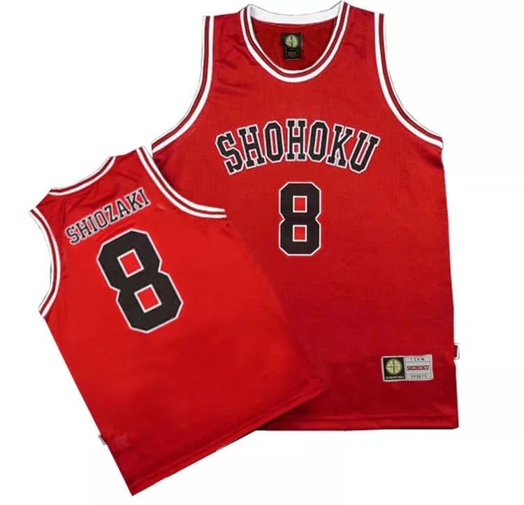 Anime Shohoku School Basketball Team Jersey 1-15 Cosplay Costume Sakuragi Hanamichi Rukawa Jersey Sports Wear Uniform