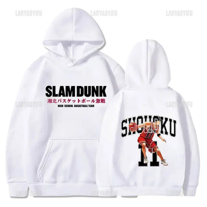 Slam Dunk Anime Hoodie Men Sakuragi Hanamichi Kaede Rukawa Hooded Sweatshirs Classic Japanese Manga Autumn and Winter Pullover